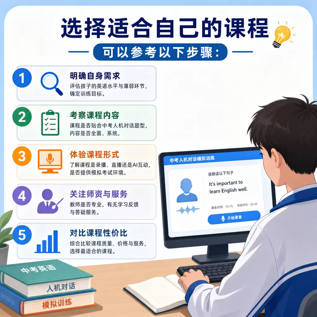 如何在铁山选择合适的中考人机对话模拟训练课程