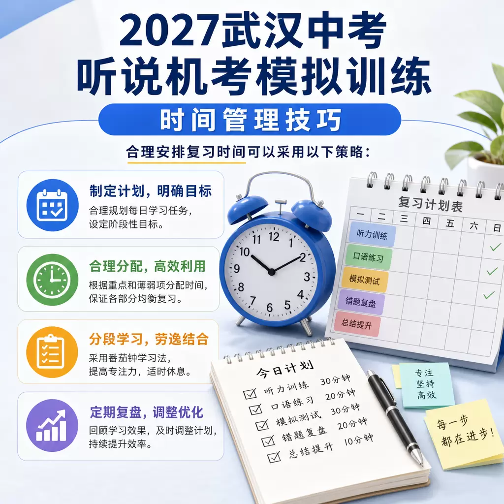 2027武汉中考听说机考模拟训练的时间管理技巧